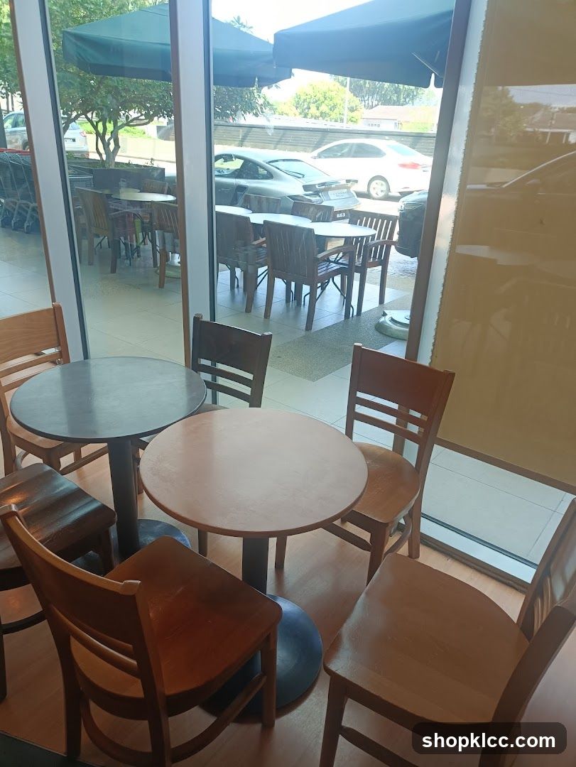 Interior View of Restaurant with Outdoor Seating