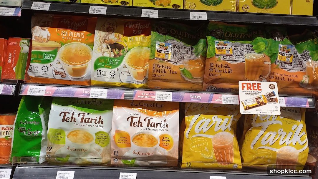 Assorted Tea Products on Shelf
