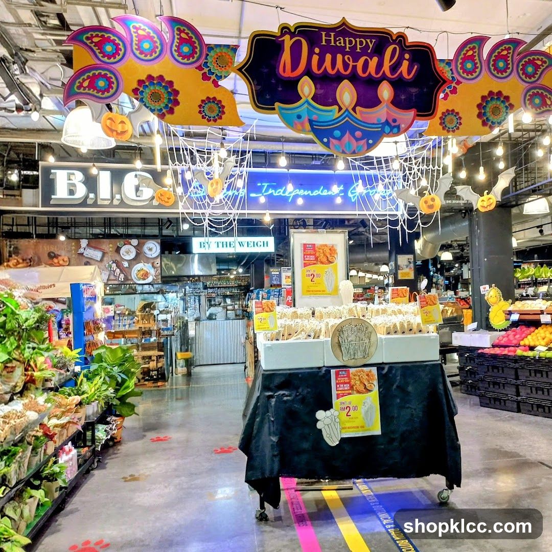 Diwali Decorations in a Supermarket
