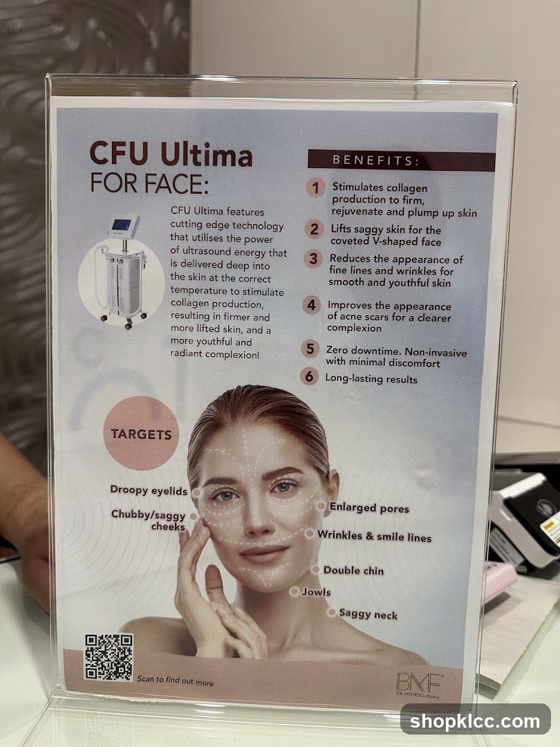 CFU Ultima Face Treatment Infographic