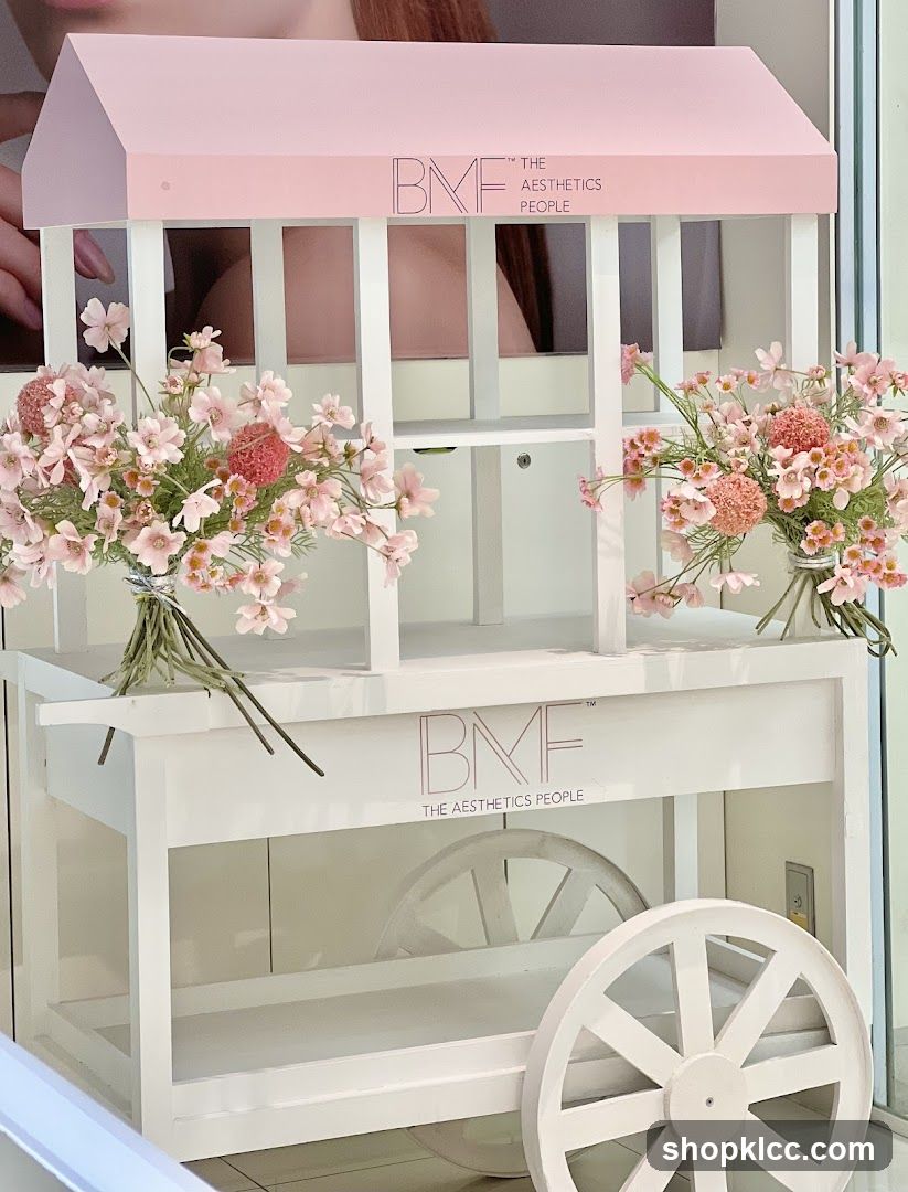 BME Aesthetics People Flower Cart Display
