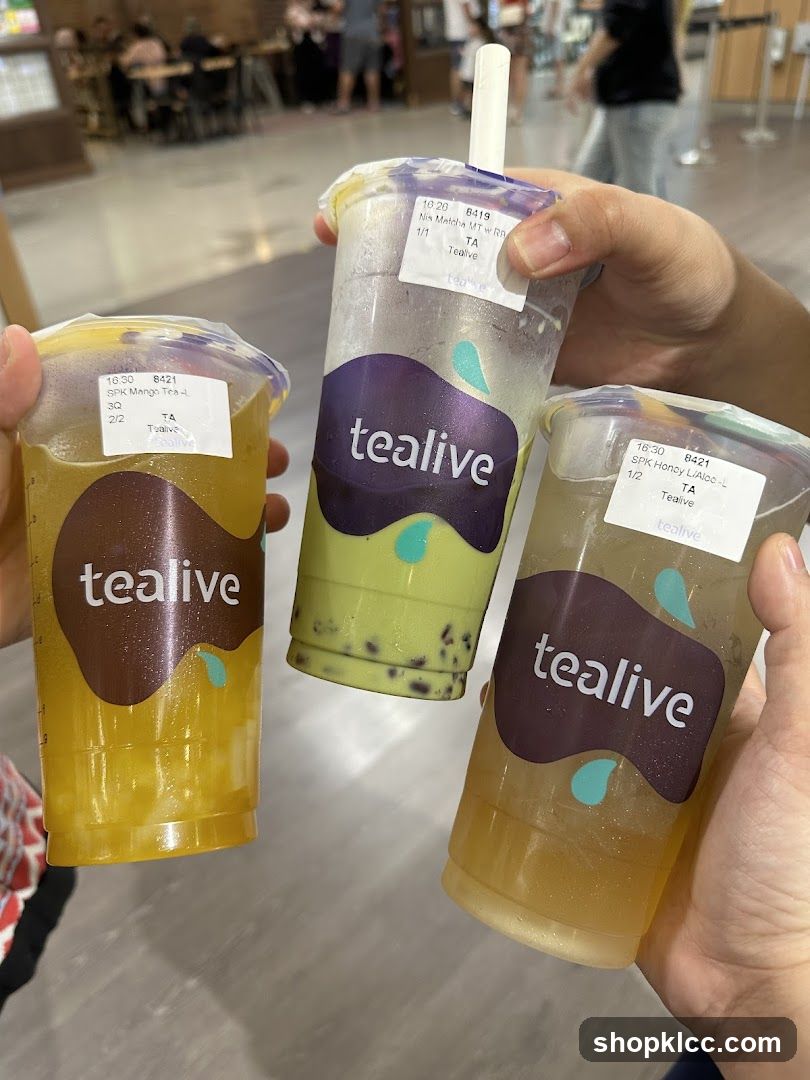 Tealive Drinks Display