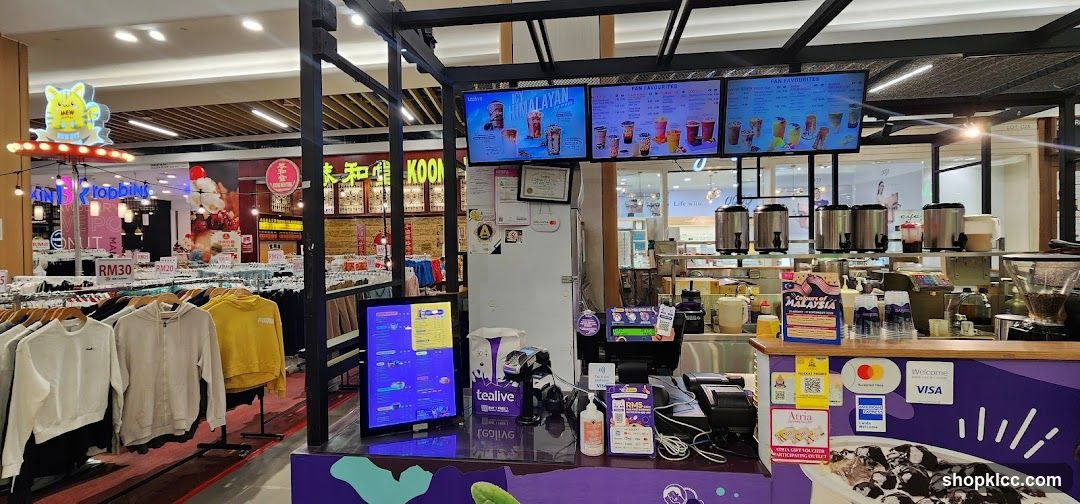Beverage Shop Interior with Merchandise Display