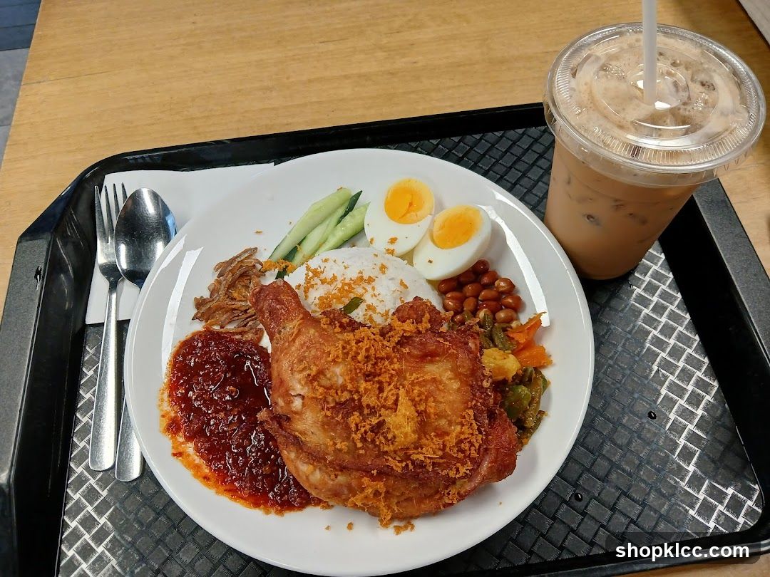Nasi Lemak with Fried Chicken