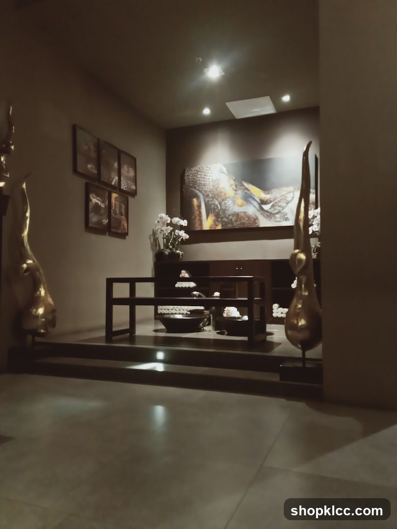 Interior of a temple or meditation hall