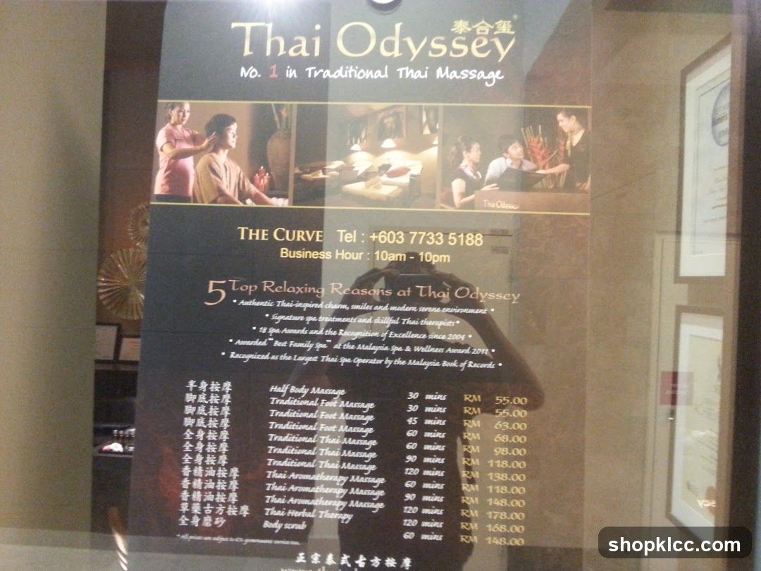Thai Odyssey Menu Board