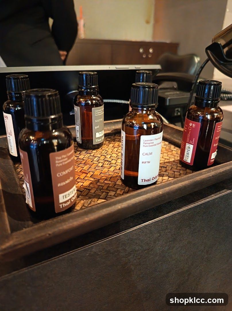 Aromatic Oil Bottles on a Tray