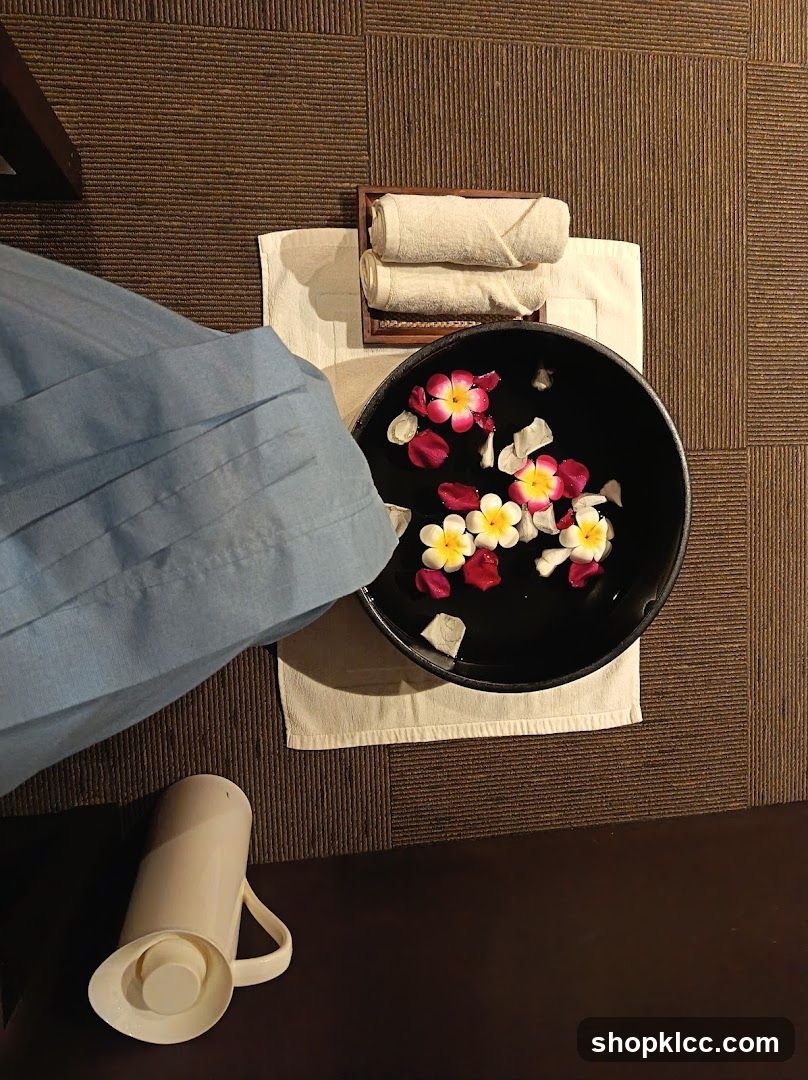 Spa Foot Bath Setup