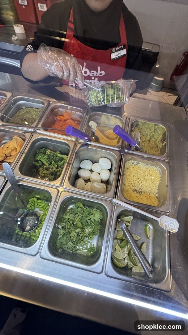 Food Bar with Various Toppings