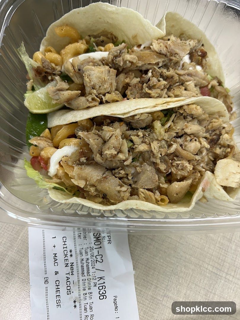 Chicken Tacos with Mac and Cheese