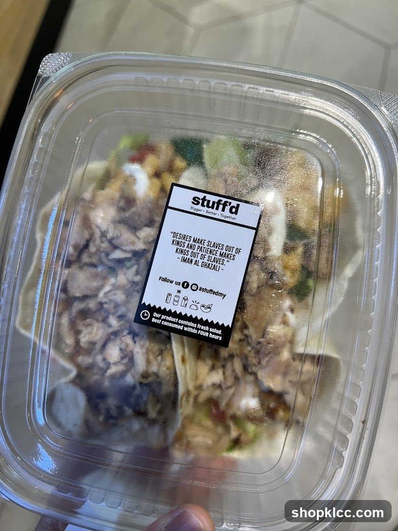 Food container with label