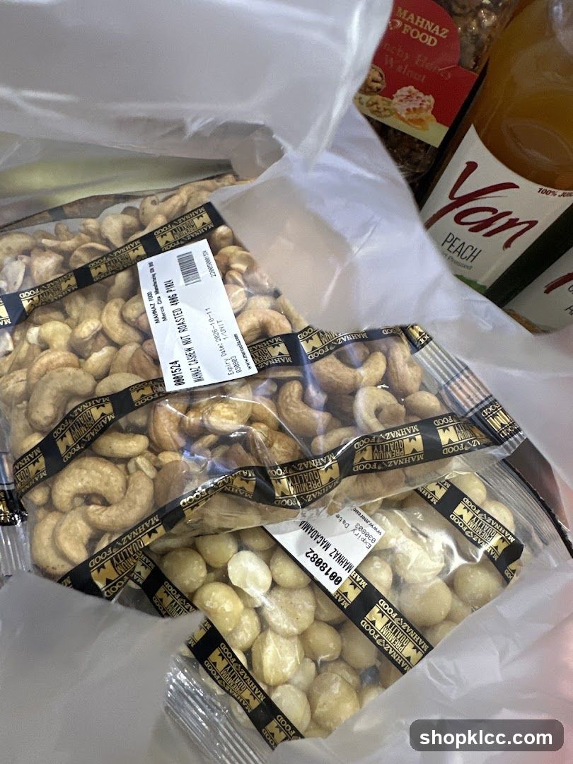 Nuts and Peach Juice