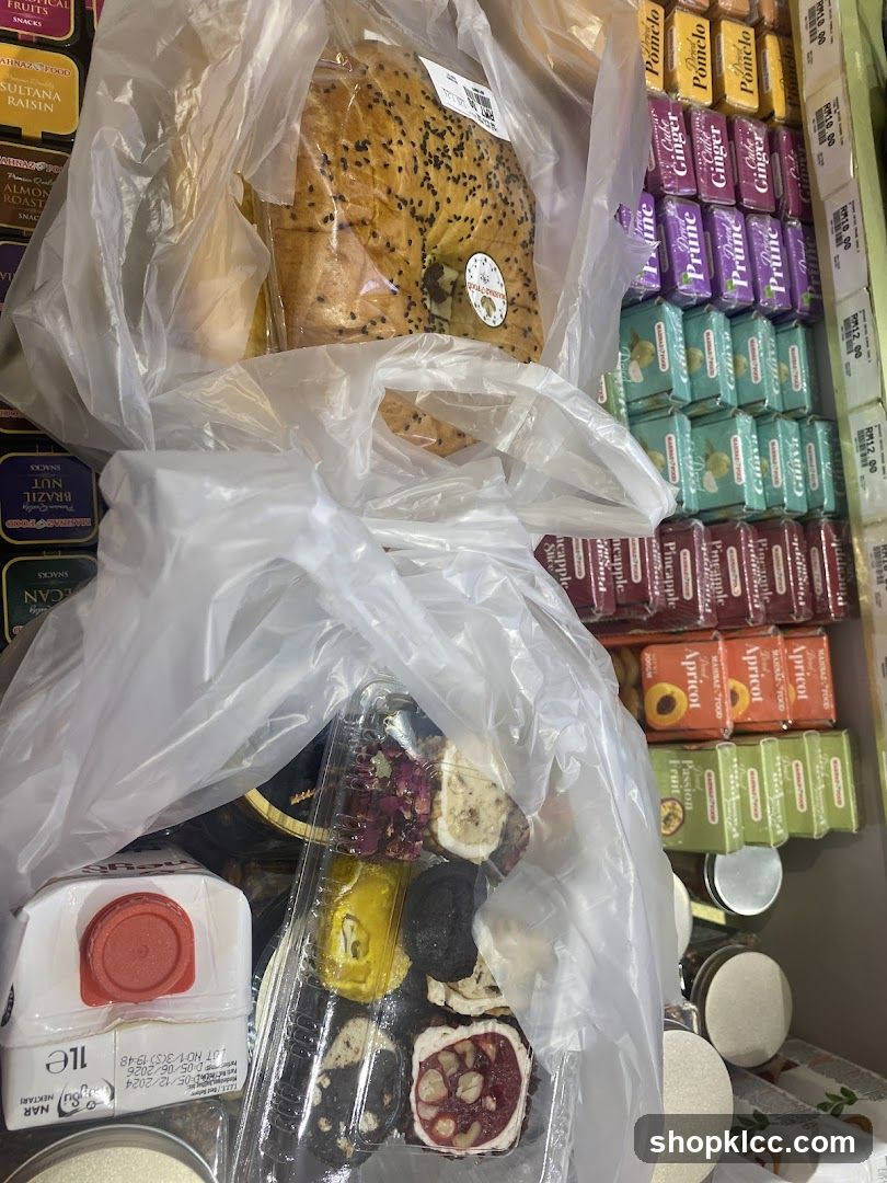 Assortment of Packaged Snacks and Bread