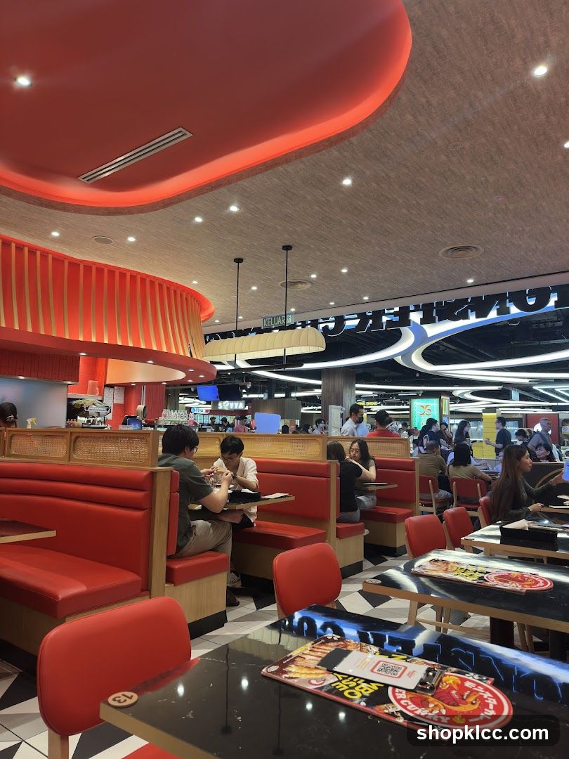Restaurant Interior with Booth Seating