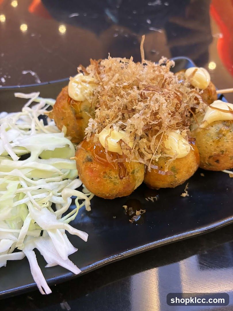 Takoyaki with Shredded Cabbage