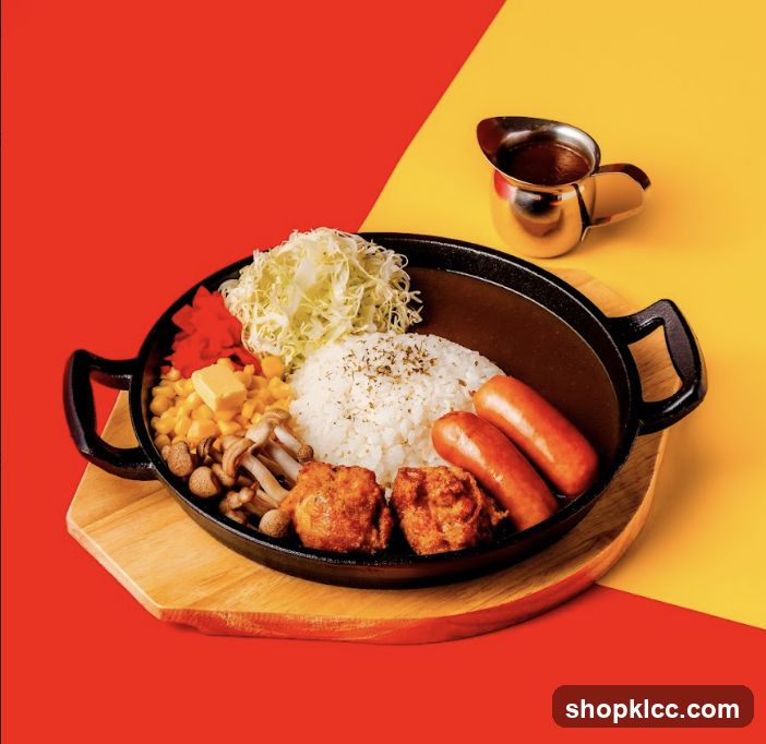 Curry Rice with Sausages and Fried Chicken