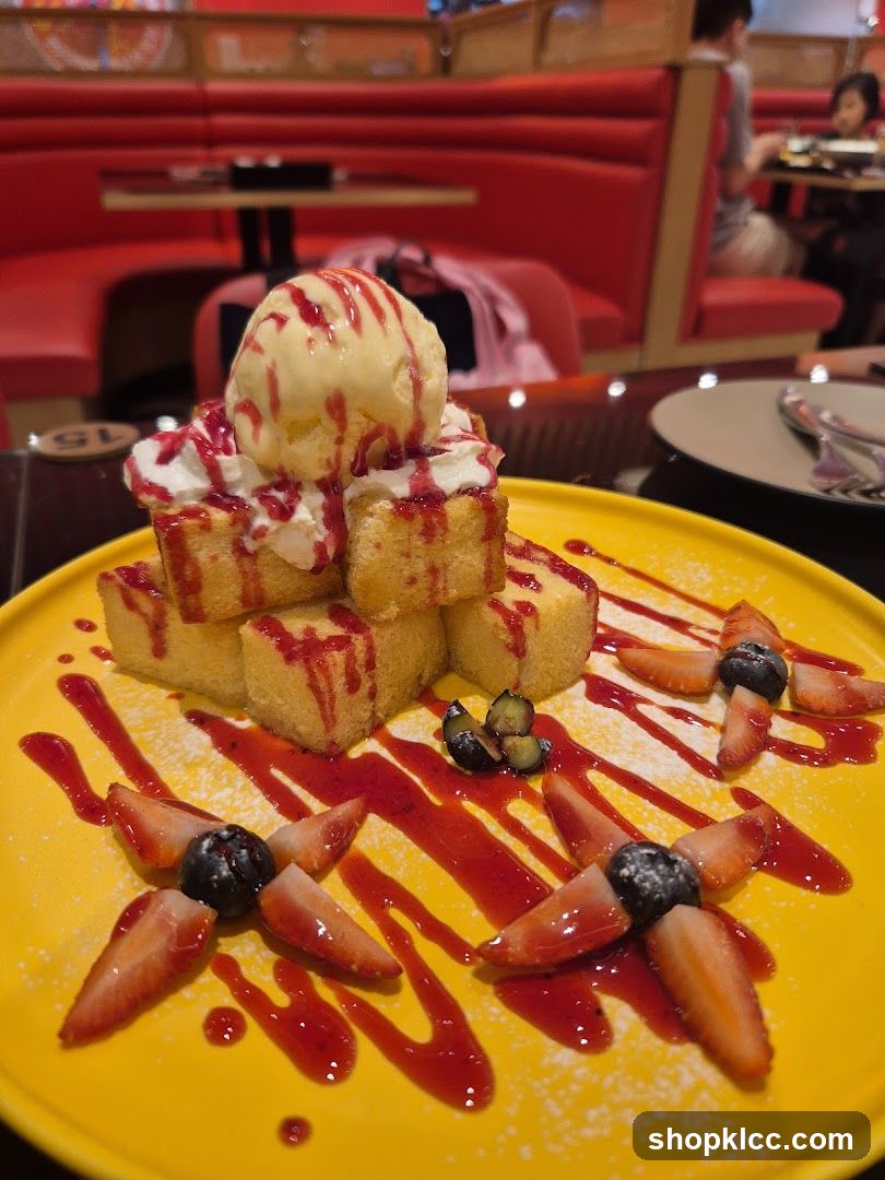 Dessert with Ice Cream and Berries