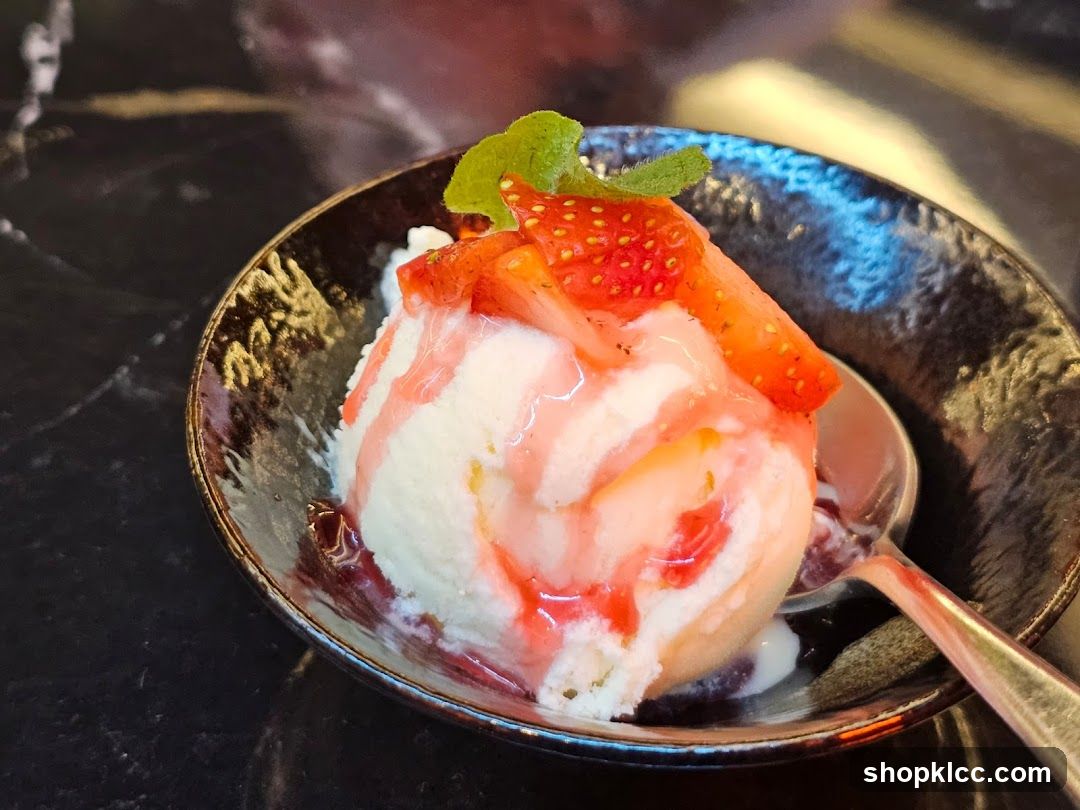 Ice Cream with Strawberries