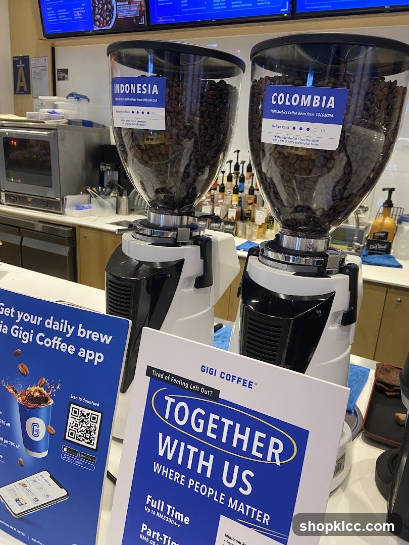 Gigi Coffee App and Job Advertisement