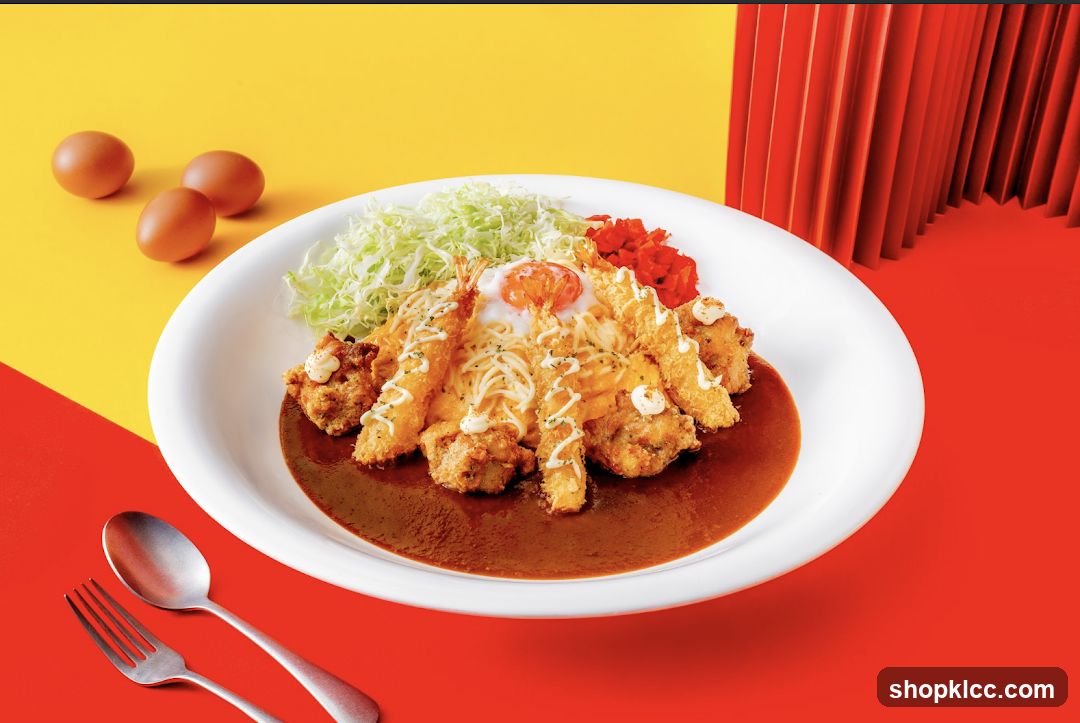 Curry with Fried Shrimp and Chicken