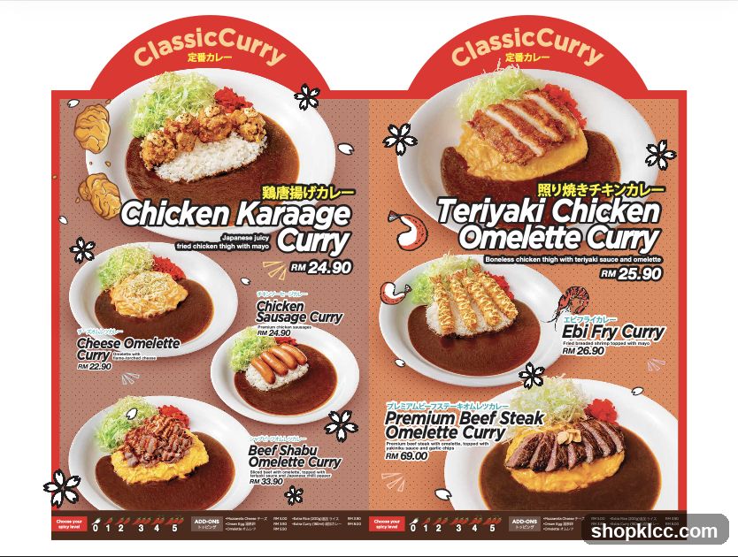 Classic Curry Menu