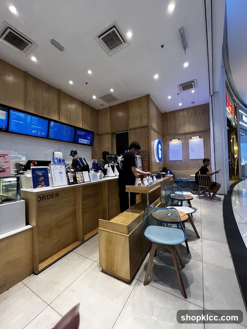 Cafe Interior with Counter and Seating