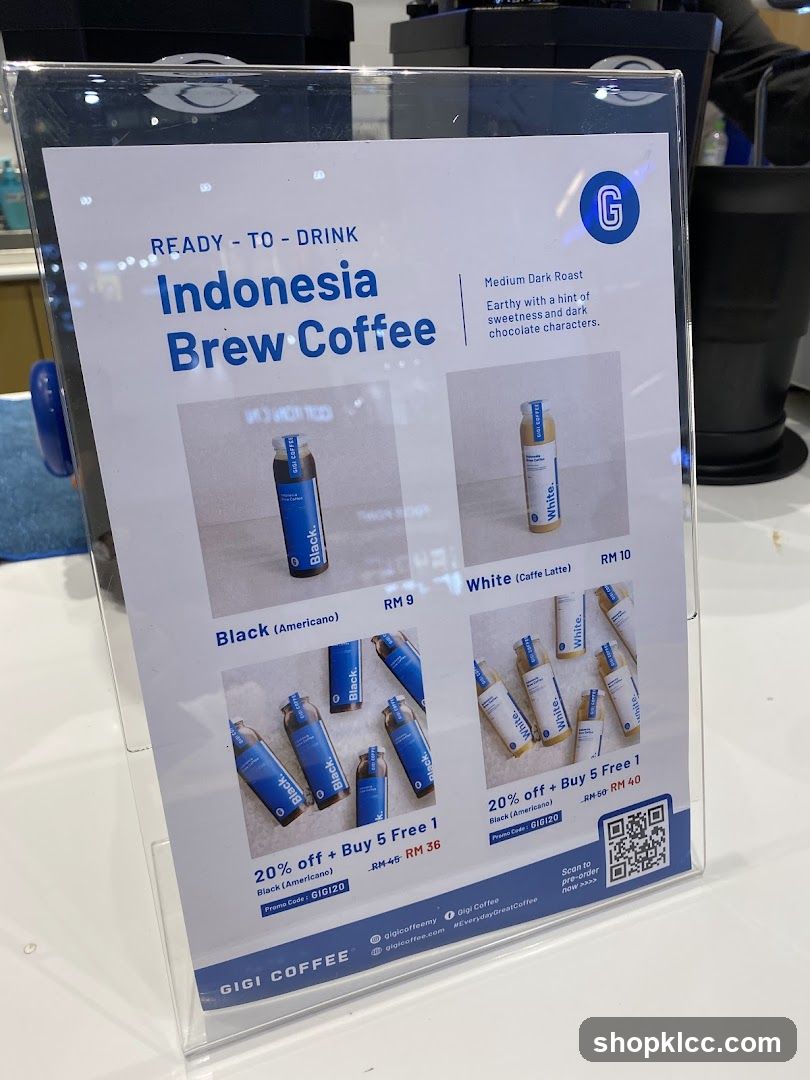 Indonesia Brew Coffee Menu