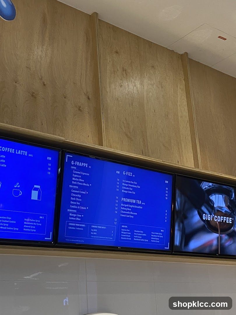 Gigi Coffee Menu