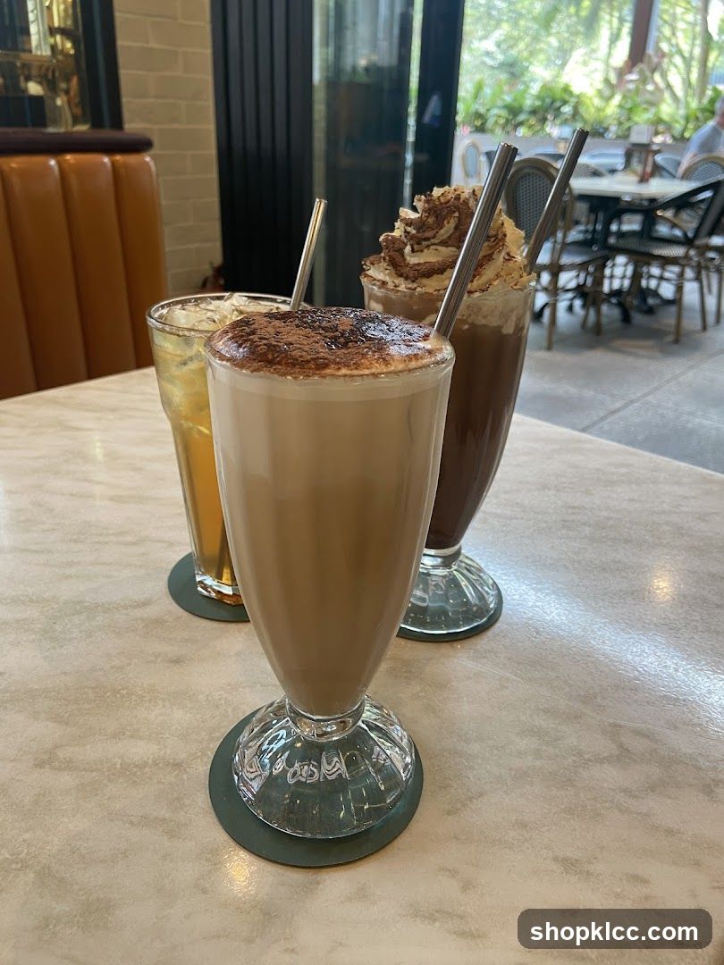 Three drinks on a table
