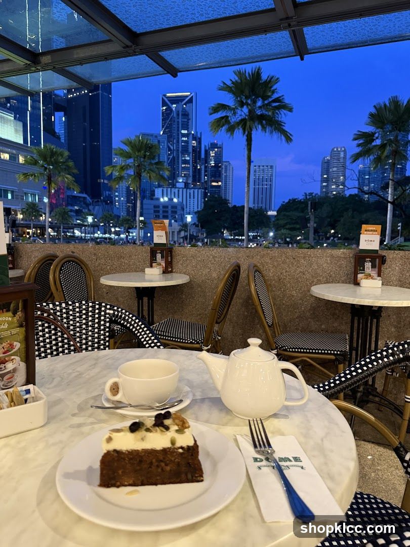 Cafe Table with City View