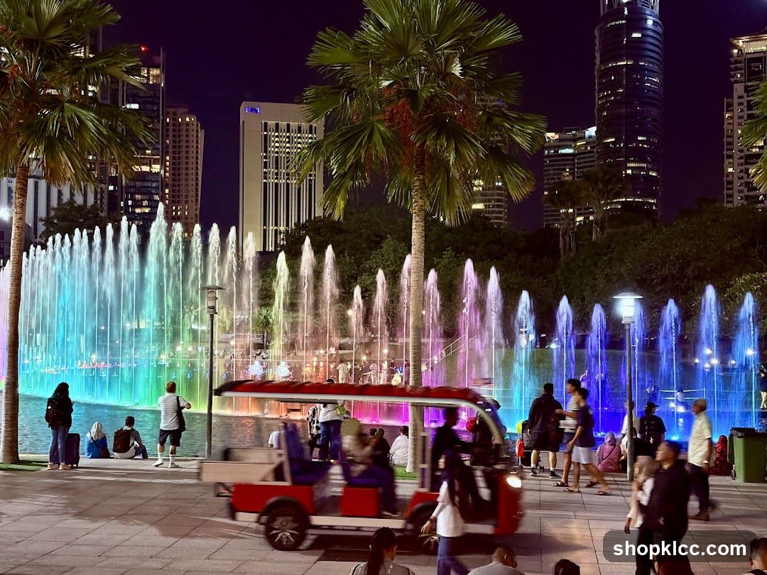 Nighttime Fountain Show with Pedicab