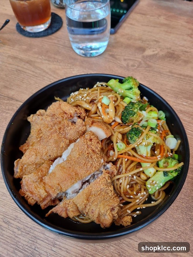 Fried Chicken and Noodles