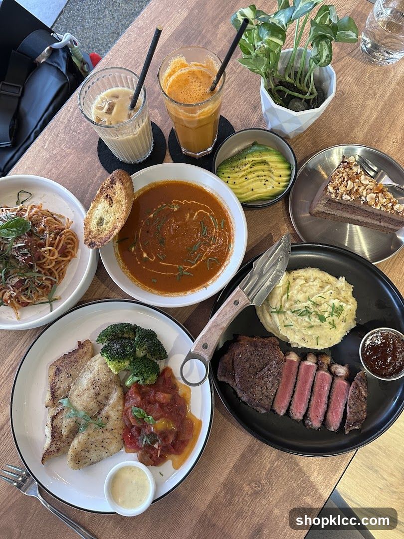 Table with various dishes