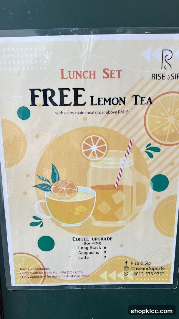 Lunch Set Free Lemon Tea