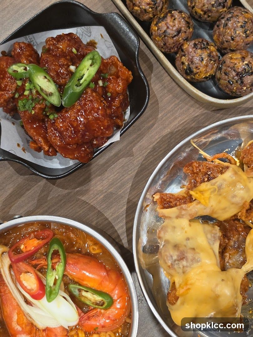 Korean Fried Chicken and Seafood Dishes