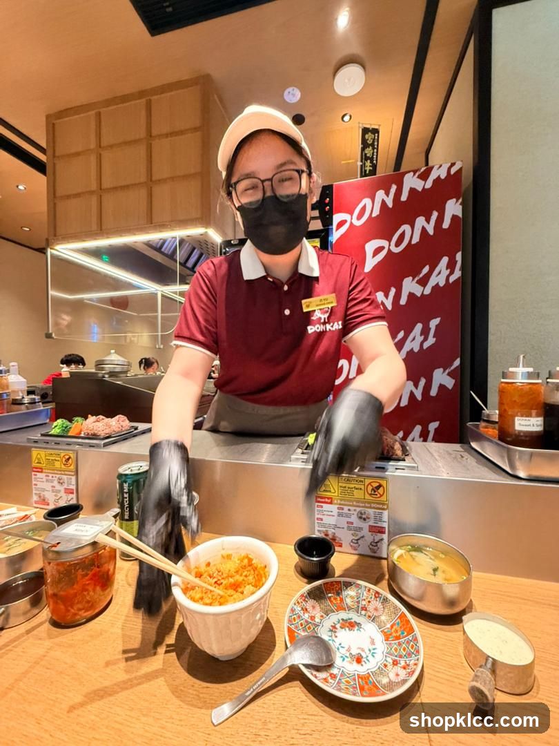 Restaurant Staff Serving Food