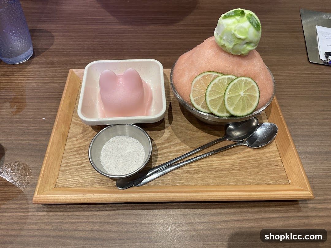 Dessert with Lime and Ice Cream