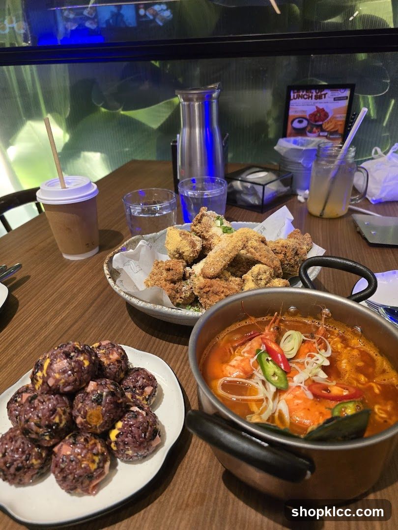Table with Korean Food