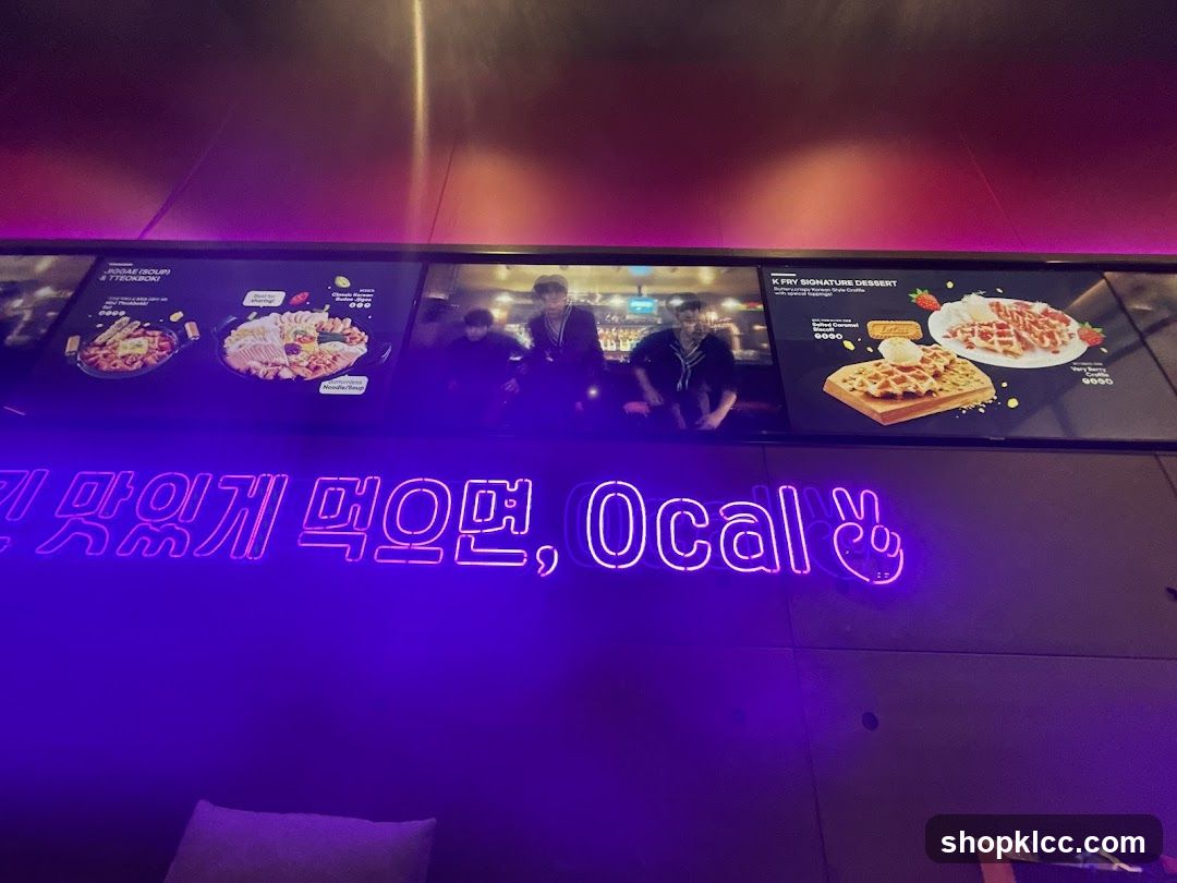 Menu Display with Food and Desserts