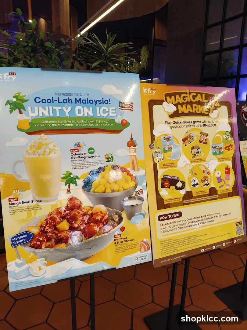 Promotional posters for "Cool-Lah Malaysia! UNITY ON ICE" and "MAGICAL MARKET"
