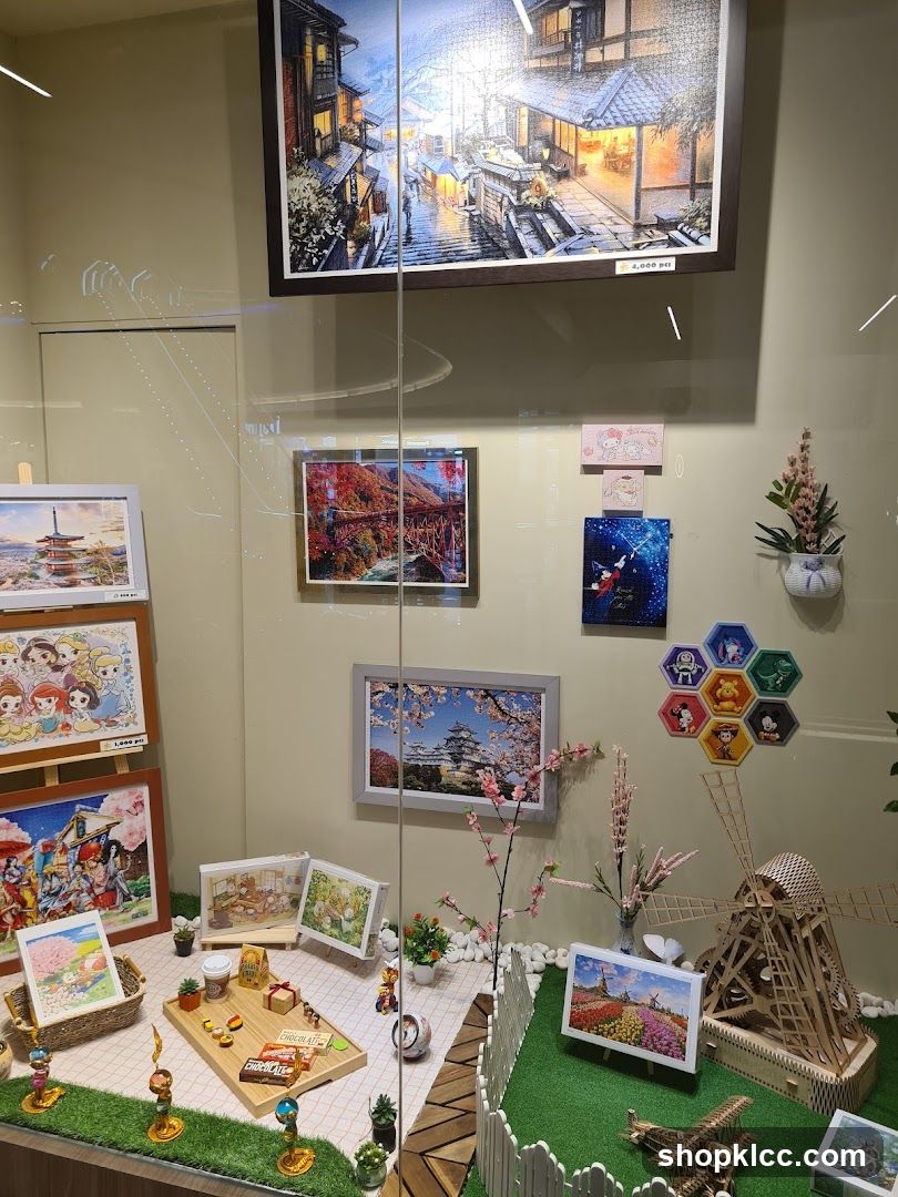 Display of Puzzles and Decorative Items