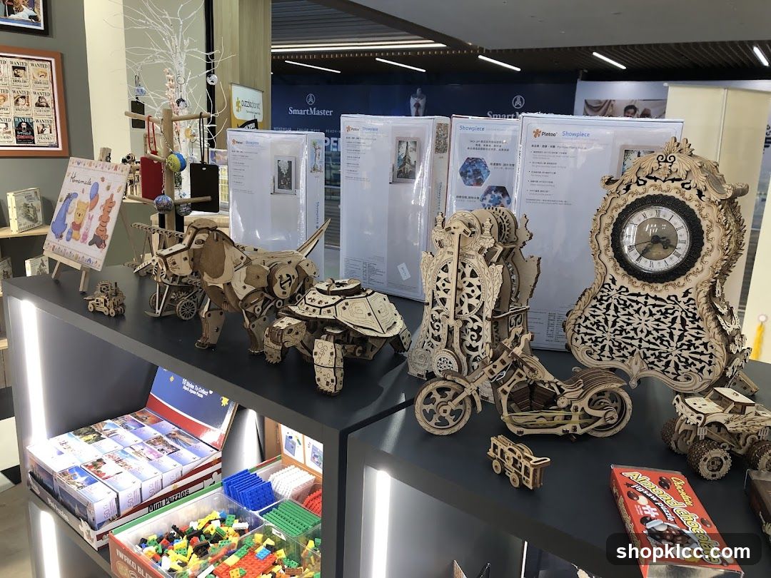Wooden Puzzles and Toys Display
