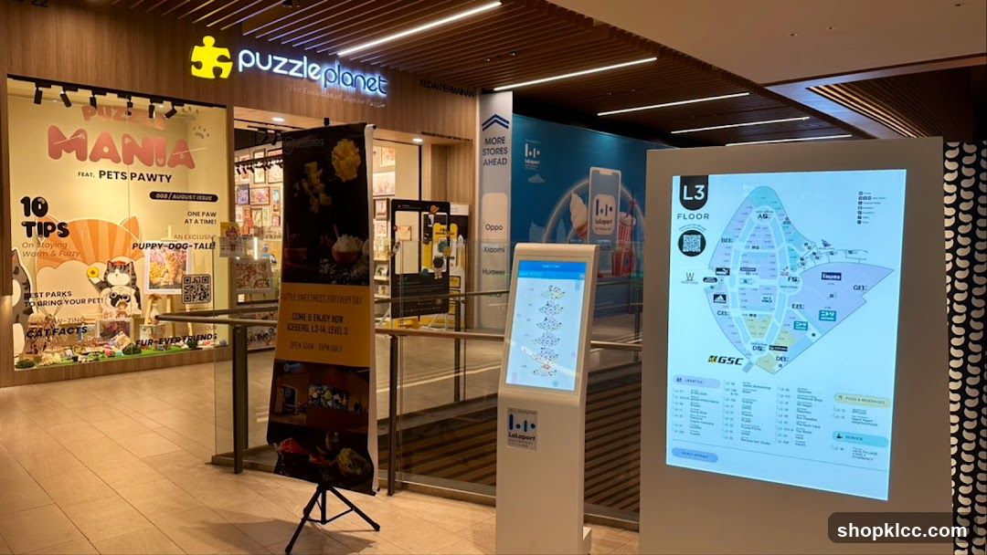 Puzzle Planet Storefront with Mall Directory