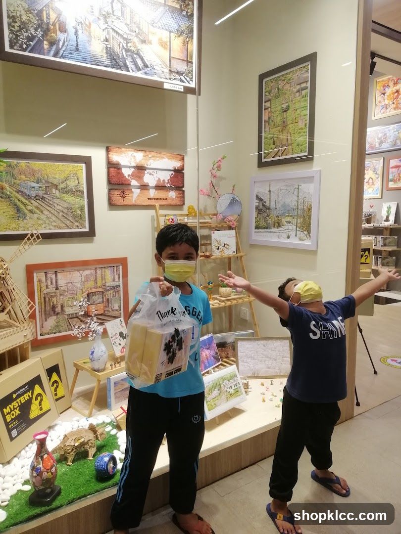 Two boys in a store
