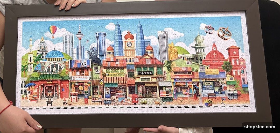 Framed Puzzle of a Cityscape