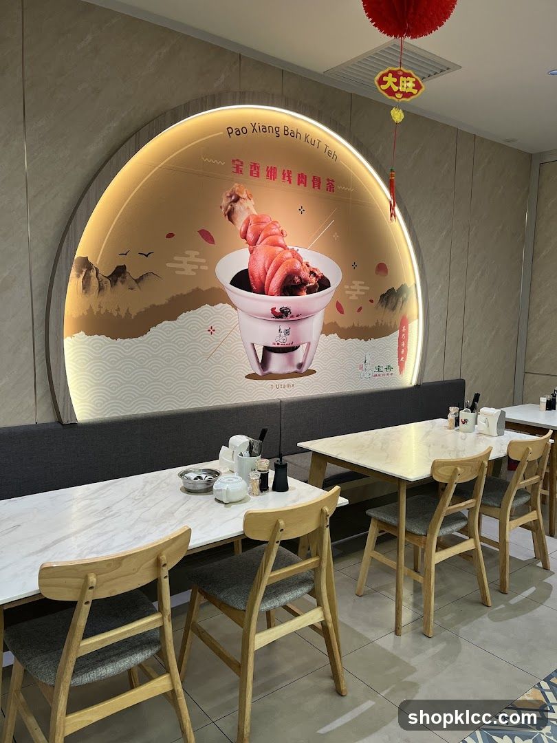 Restaurant Interior with Bah Kut Teh Mural