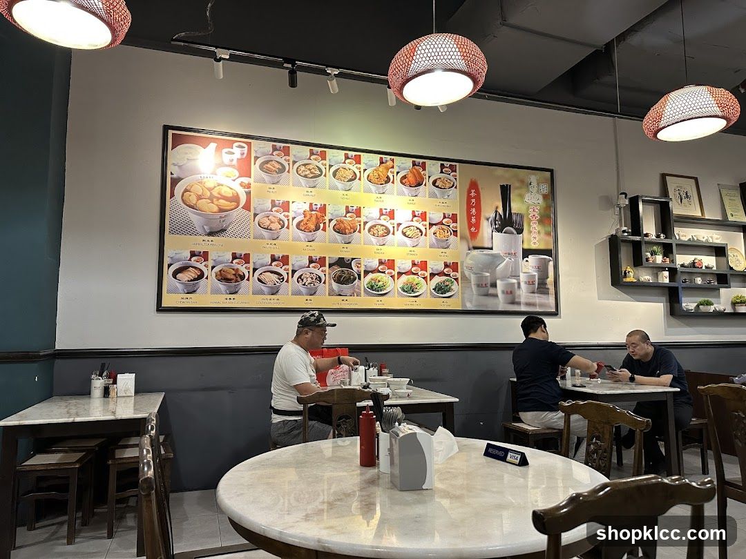 Restaurant Interior with Menu Display