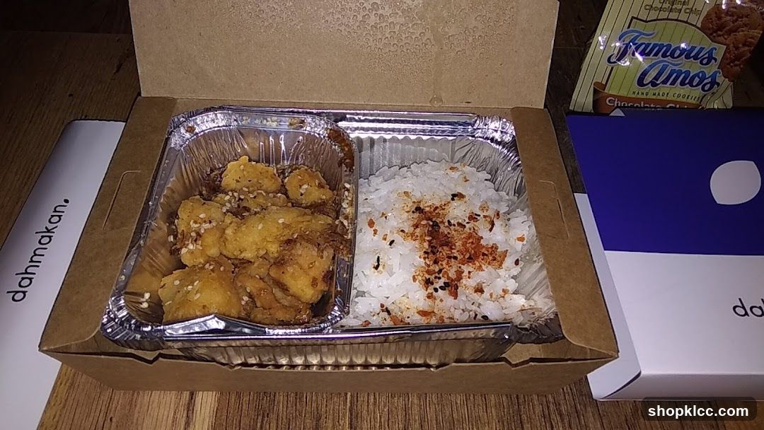 Food Delivery Box with Chicken and Rice