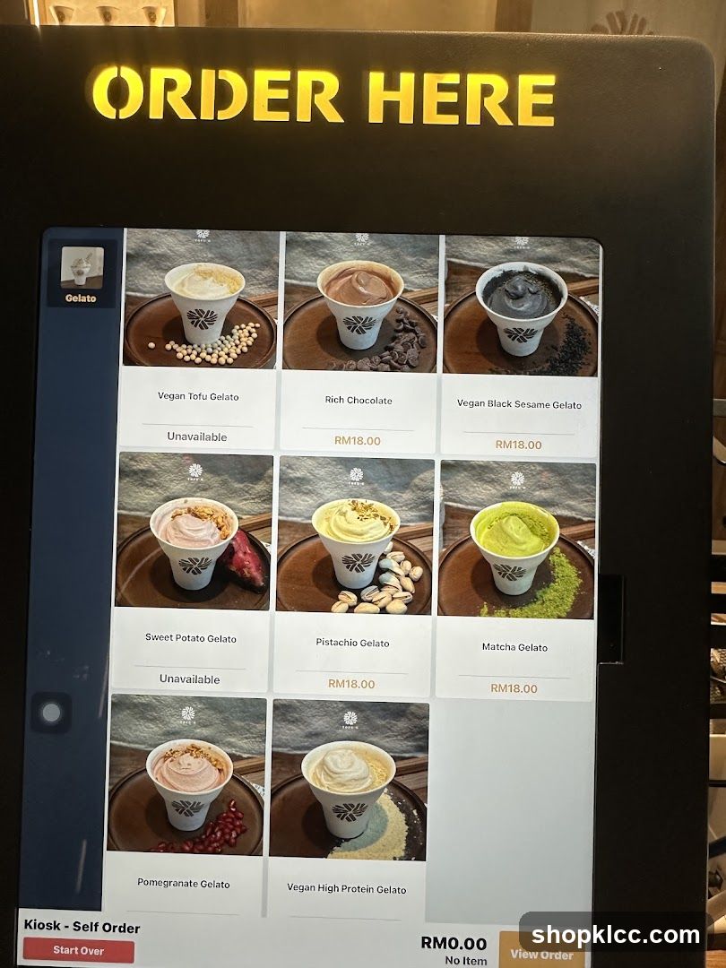Gelato Order Kiosk