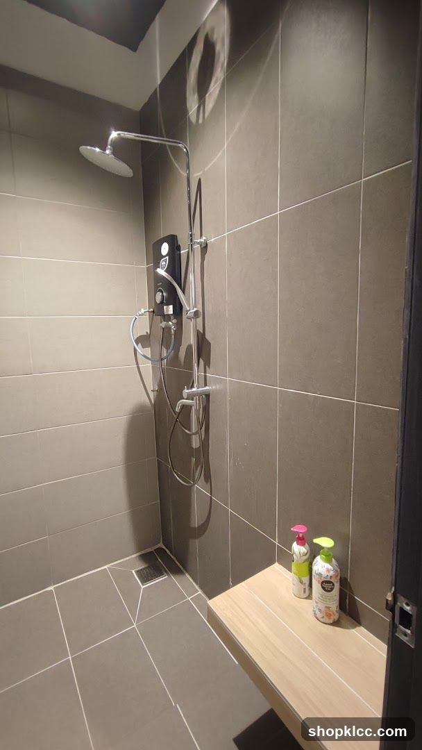 Shower Stall with Toiletries